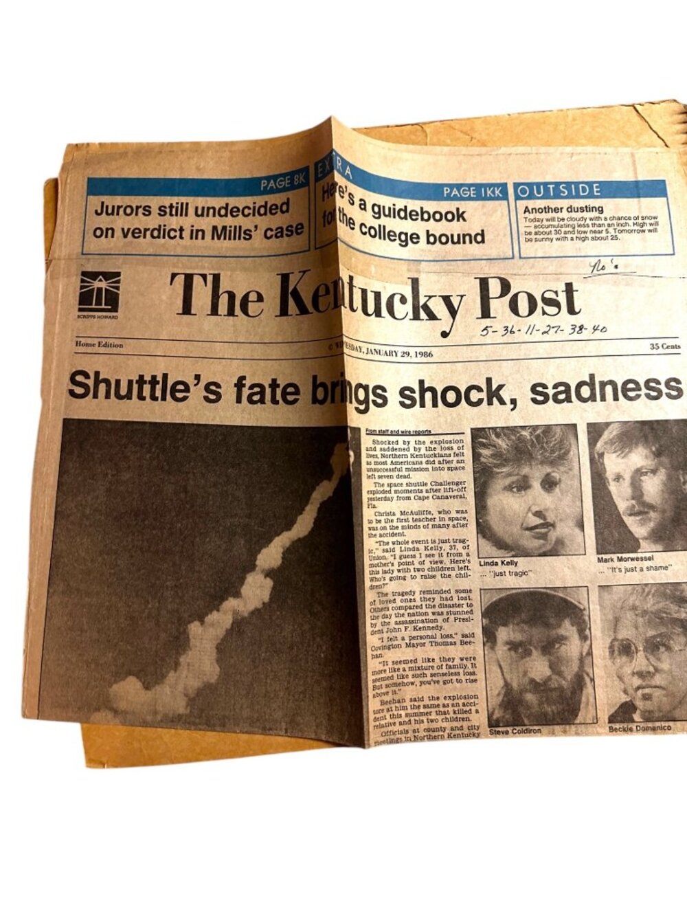 Vintage 1986 Challenger Tragedy Newspaper Scrapbook Spiral-Bound Historical Memo